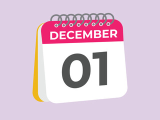 December 6 calendar reminder. 6 December daily calendar icon template. Calendar 6 December icon Design template. Vector illustration
