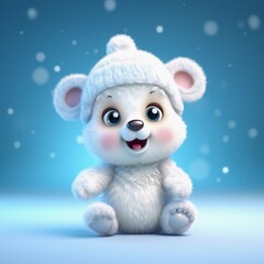 Cheerful Polar Bear christmas edition