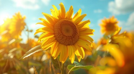 Obraz premium Yellow sunflowers, sunflowers, sunflower field.