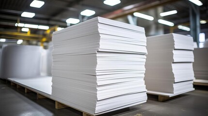 Stacks of fireresistant drywall sheets for enhanced safety in critical areas of buildings