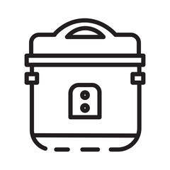 Cooker Electric Rice Line Icon