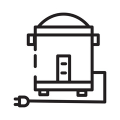 Cooker Electric Rice Line Icon