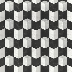 Simple geometric tile patterns in beautiful black and white colors, repeating pattern