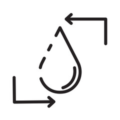 Drop Earth Eco Line Icon