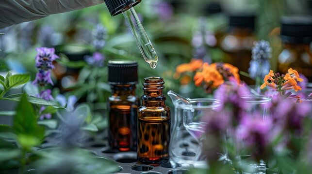 Natural herbal medicine. Alternative medicine concept.