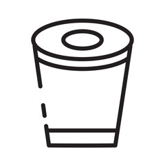 Bin Ecology Trash Line Icon