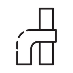 Pipes Plastic Tubes Line Icon
