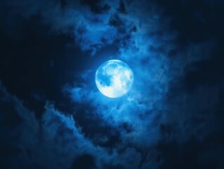 dark blue sun in black background