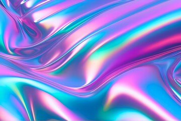 Abstract pastel holographic background foil texture Vaporwave. Liquid background Abstract 3d render futuristic background design modern illustration. Neon and colorful abstract background
