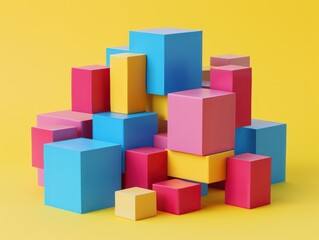 abstract cube 3D visualization software algorithm