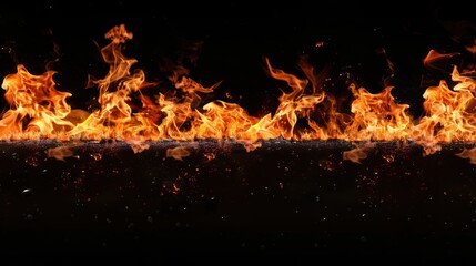 bright and dynamic fire flames