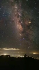 A breathtaking panorama of the Milky Way galaxy at night, showcasing the beauty of the cosmos