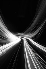 charging bar of the e-charger, light trails over the highway futurist abstraction