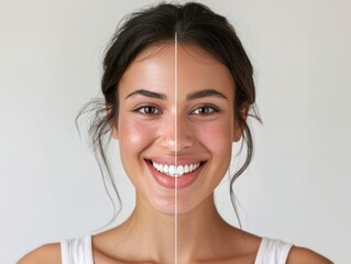 model teeth and the dramatic change in their appearance