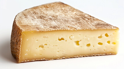 french hard cow or goat cheese Tomme or Tome, produced in French Alps - obrazy, fototapety, plakaty