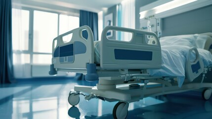 hospital bed in modern hospital room
