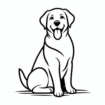 recommend clip art: Dog. Line drawing