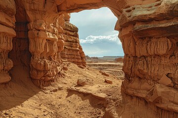 Red Rock Arch Formation at Goblin Valley State Park - Captivating Landscape