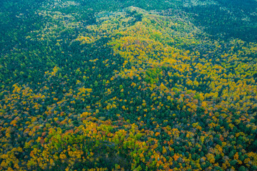 Aerial photography of Jingbo Lake Crater Forest Park Scenic Area, Mudanjiang City, Heilongjiang Province, China