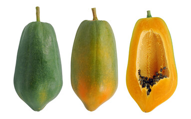 Papaya or Paw paw isplated on white background