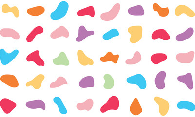 Abstract blotch shape. Liquid shape elements. Set of modern graphic elements. Fluid dynamical colored forms banner. Abstract liquid shapes. Vector. EPS 10/AI