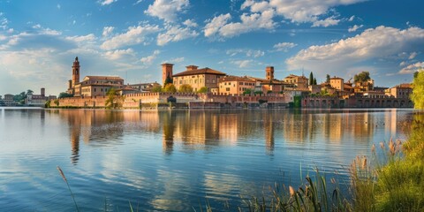 Fototapeta premium Captivating Medieval City and Architecture Stunning Cityscape