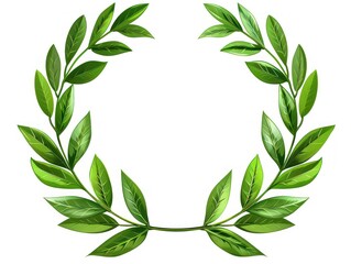 laurel wreath, white background
