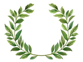 laurel wreath, white background