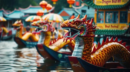  Giant rice dumplings, dragon boat festivalvector illustration