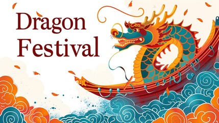 Fototapeta premium Giant rice dumplings, dragon boat festivalvector illustration