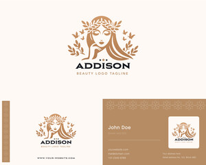 Vector elegant beauty woman salon logo design collections for company