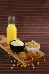Indian Sattu Drink With Gur Chana and Brown Sugar