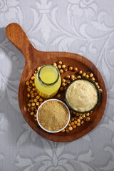 Indian Sattu Drink With Gur Chana and Brown Sugar