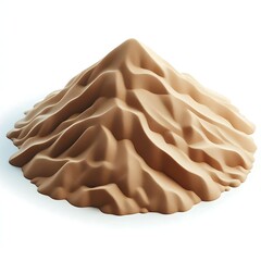 sand dunes isolated on white background.