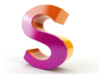 Naklejka premium S icon logo design, color gradient on white background