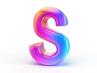 S icon logo design, color gradient on white background