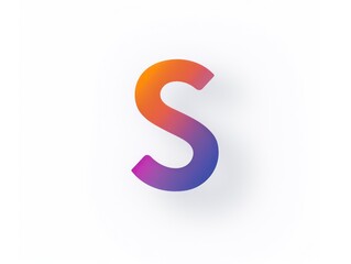 S icon logo design, color gradient on white background