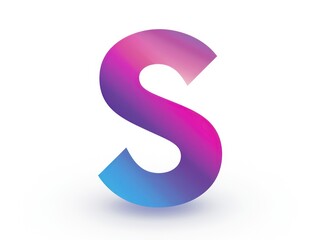 Naklejka premium S icon logo design, color gradient on white background