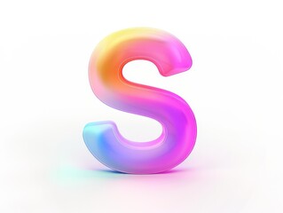 Naklejka premium S icon logo design, color gradient on white background