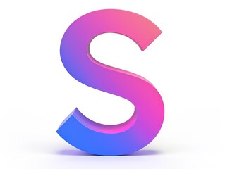 Naklejka premium S icon logo design, color gradient on white background