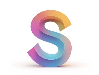 S icon logo design, color gradient on white background