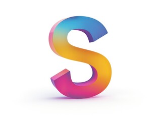 Fototapeta premium S icon logo design, color gradient on white background