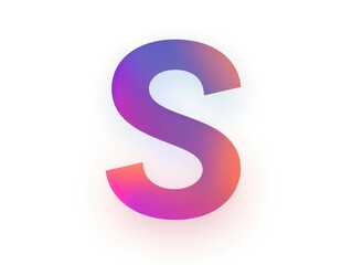 Naklejka premium S icon logo design, color gradient on white background