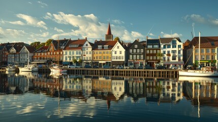 Fototapeta premium Cityscape: Discovering the Stunning Architecture of Second Largest City with Port