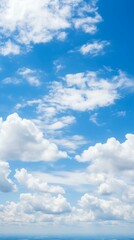 Fototapeta premium Blue sky with white clouds background