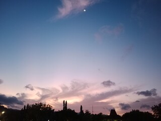 sunrise in morning day. beautiful landscape in sky.