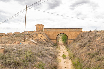 Via Verde Val de Zafan Greenway in Samper de Calanda, province of Teruel, Aragon, Spain