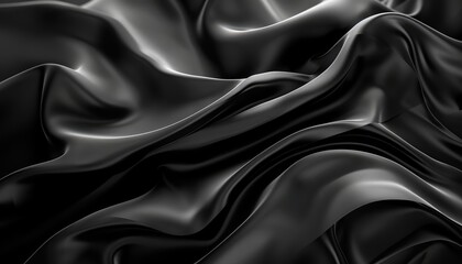 Obraz premium Dark grey black abstract background bends and waves, creating an enigmatic vibe that is both sophisticated and contemporary, Sharpen with copy space