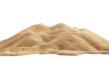 desert sand pile isolated on white background
