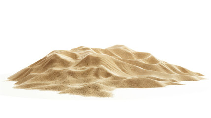 desert sand pile isolated on white background